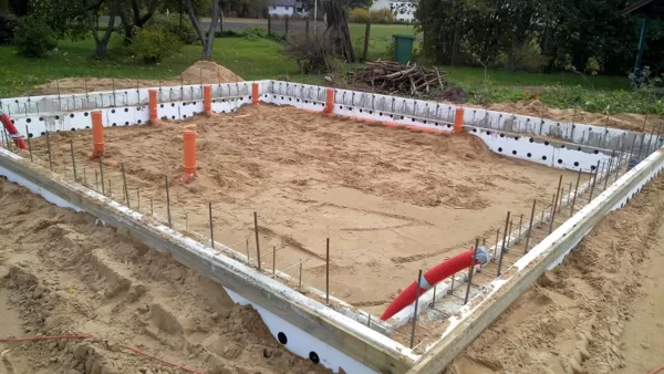 Pirts ēkas pamati projekta sākumposmā